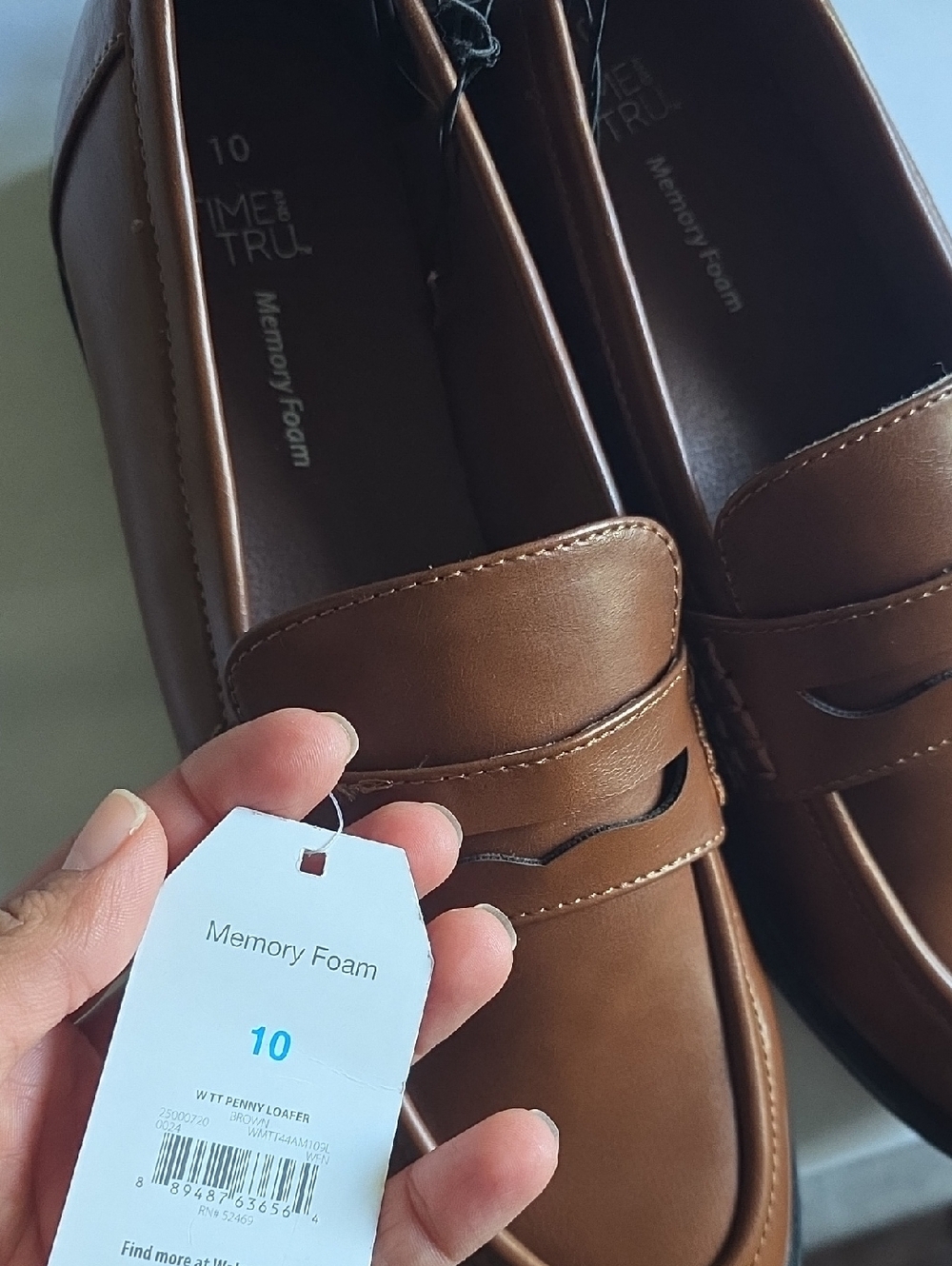 Time and Tru Women's Brown Penny Loafers Size 10 NWT - Picture 3 of 9
